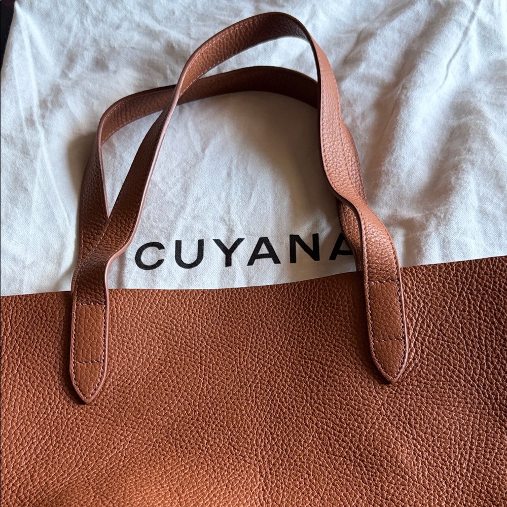 Cuyana Tan Leather Tote